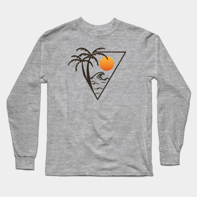 Tropical Triangle Long Sleeve T-Shirt by SommersethArt